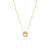 Calastara Circle Ring and Open Heart Crystal Floating Necklace for Women