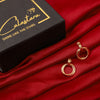 Calastara Interlocking Double Hoop Drop Earrings for Women