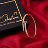 Calastara Luxe Nail Crystal Gold Bracelet for Women