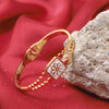 Calastara Daisy Pearl Charm Gold Bracelet for Women