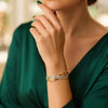 Calastara Infinity Glow Crystal Gold Bracelet for Women