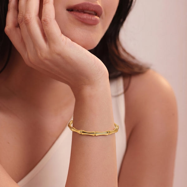 Calastara Bamboo Luxe Gold Bracelet for Women