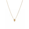 Calastara Polished Puffed Heart Pendant Necklace on Beaded Chain for Women