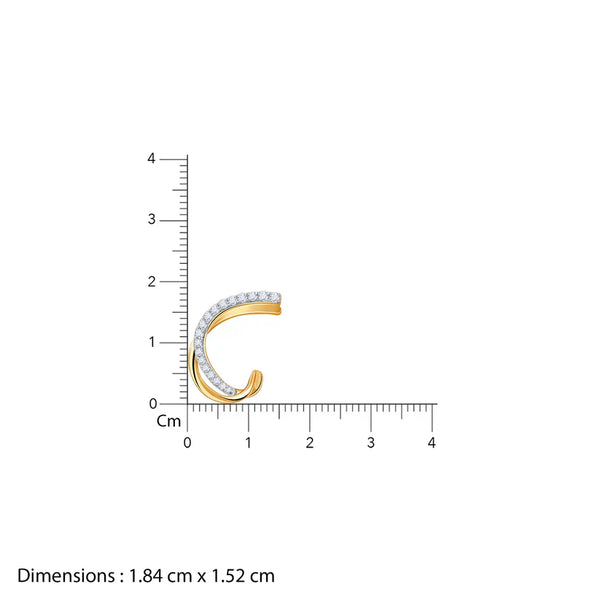 Pear Drop Motif earrings in Polished Gold